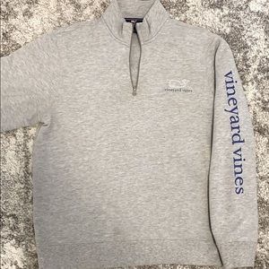 sweat shirt quarter zip light grey!!